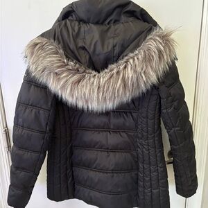 Nautica Black Quilted Jacket with Zipper